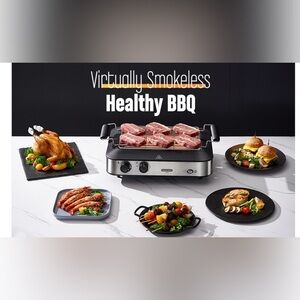 NIBSinopuren Kabob Electric Indoor BBQ Rotisserie with Adjustable Temperature